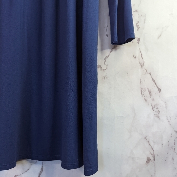 J Jill Dress Long Sleeve Size Small Wearever Jersey Blue Scoop Stretch Women - Picture 5 of 13